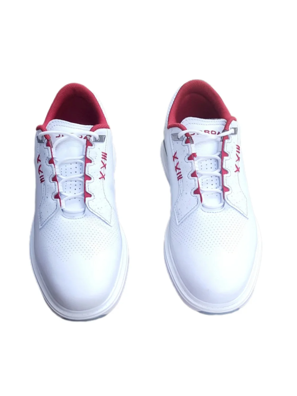 Nike Jordan ADG 5 Spikeless Golf Shoes White Red FQ6642-101 Size 8
